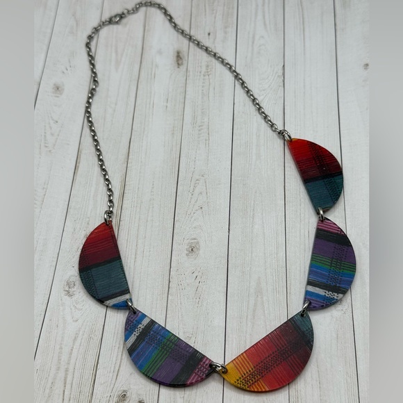 Color By Amber Jewelry - Brand New Color by Amber Multicolor Scallop Statement Necklace